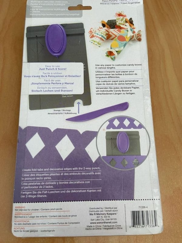 WeR Memory Keepers Candy Box Punch Board - Image 2