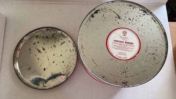 Vintage Popcorn Tree Tin - Christmas - Image 2