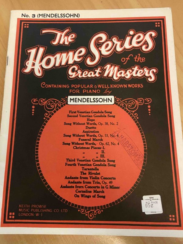 The Home Series of the Great Masters No.3 Mendelssohn