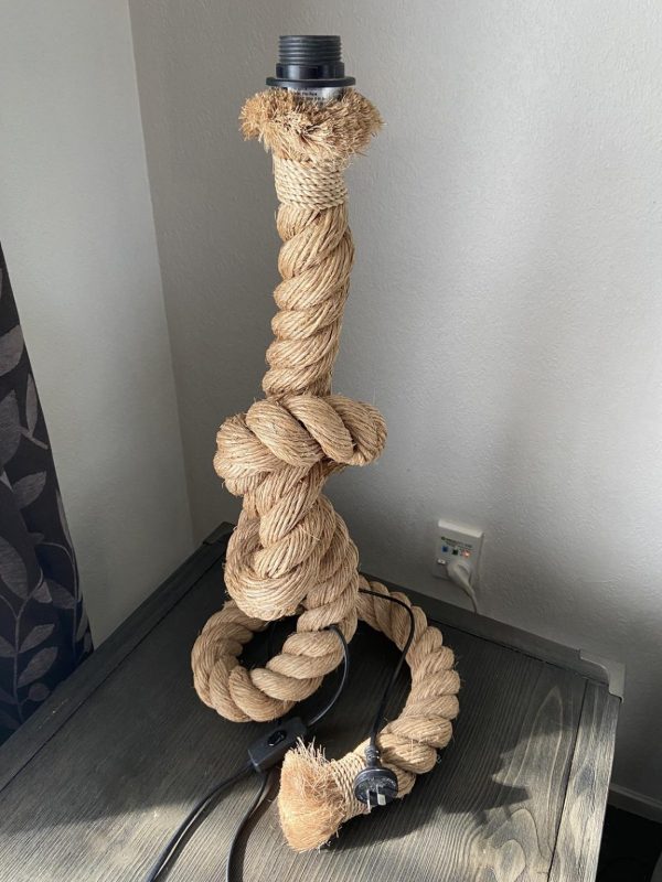 Large rope table lamp - Image 2