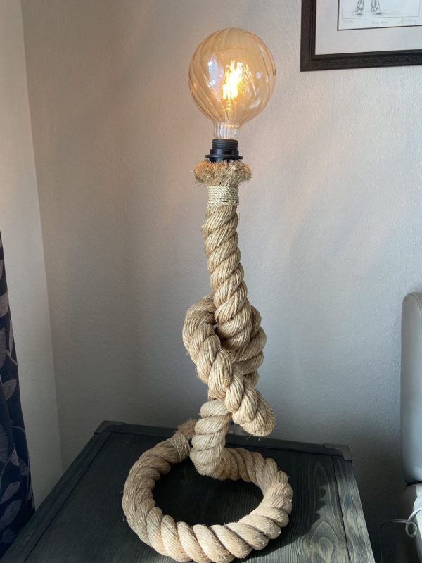Large rope table lamp