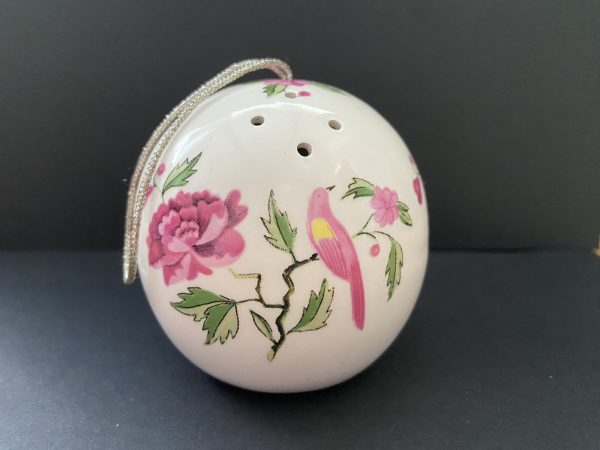 Vintage Porcelain Bird & Flowers Pomander - Image 5