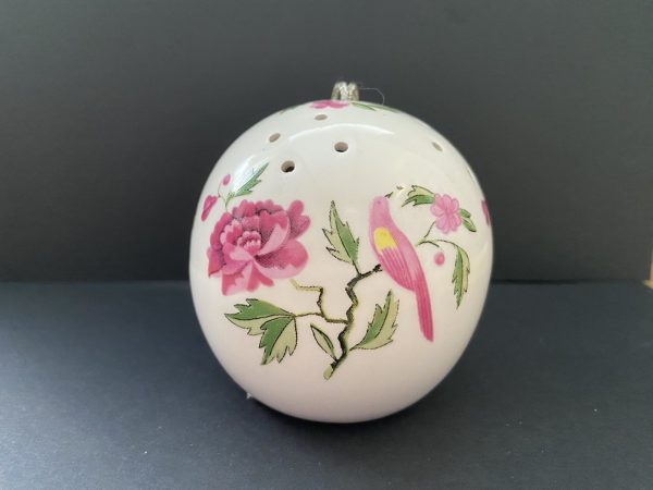 Vintage Porcelain Bird & Flowers Pomander - Image 4