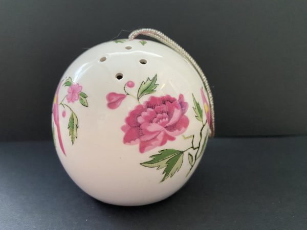 Vintage Porcelain Bird & Flowers Pomander - Image 2