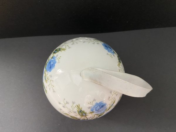 Vintage Porcelain Blue Rose Pomander - Image 4