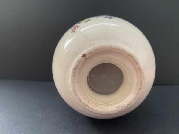 Vintage Porcelain Pink & Blue Flowers Pomander - Image 3