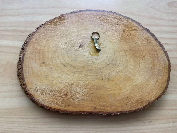 Vintage Painted Wood Slice - Image 2