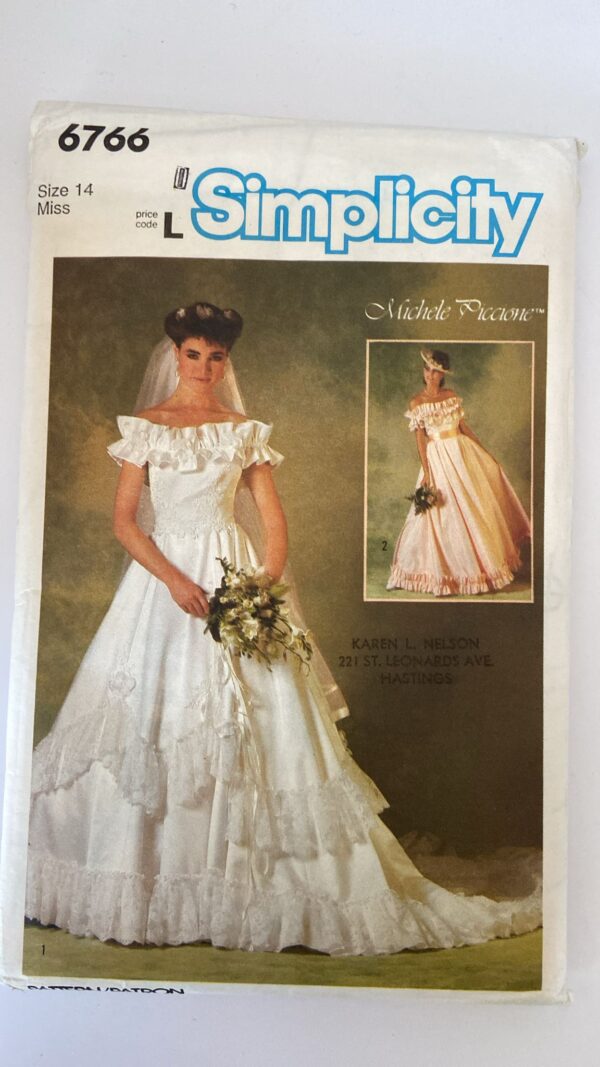 Simplicity 6766 Lined Brides or Bridesmaids Dress (14)
