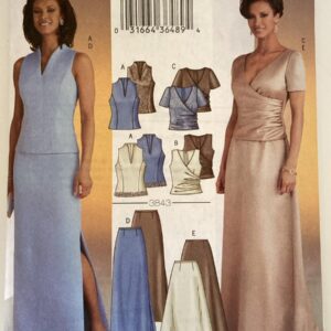 Butterick 3843 Misses Top and Skirt (14 - 18)
