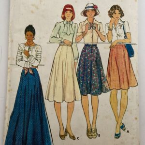 Butterick 4139 Vintage 70s Misses Skirt (Waist 61cm 4 lengths)