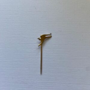 Qantas Original "With Compliments" Gold Kangaroo Lapel Pin Badge 70s